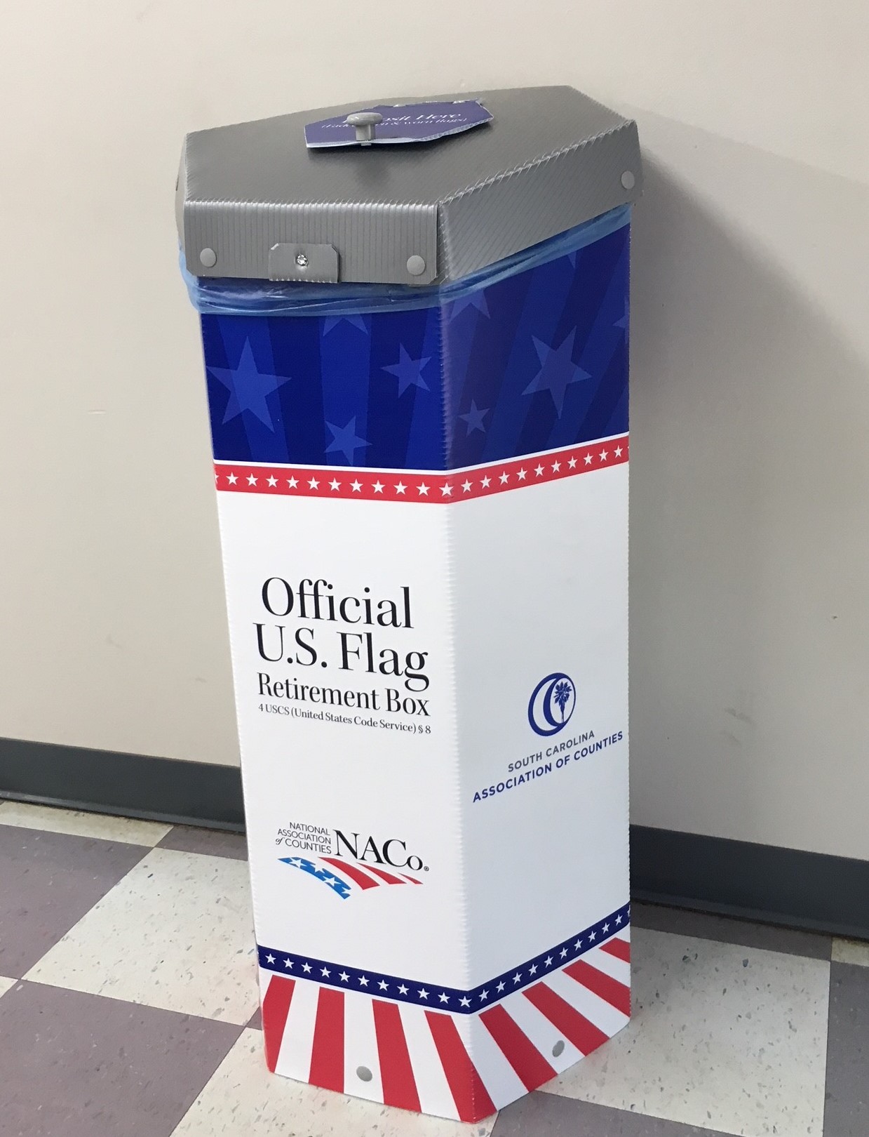 U.S. Flag Retirement Box Installed at Beaufort County Public Works Annex