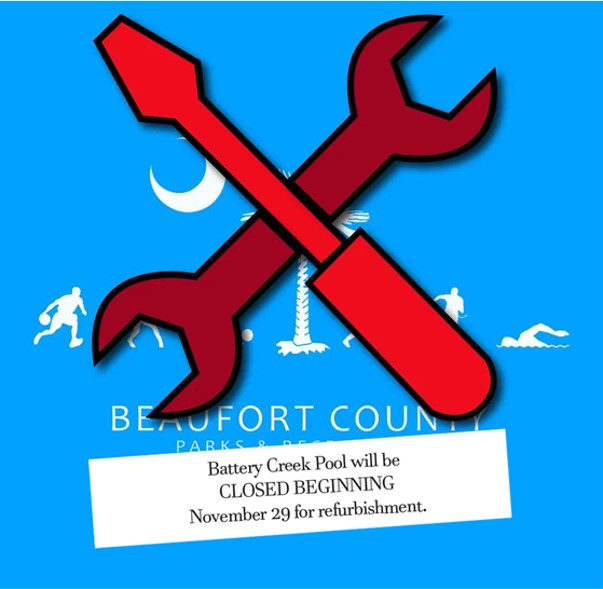 Beaufort County's  Battery Creek Pool to Close for Repairs Monday, November 29