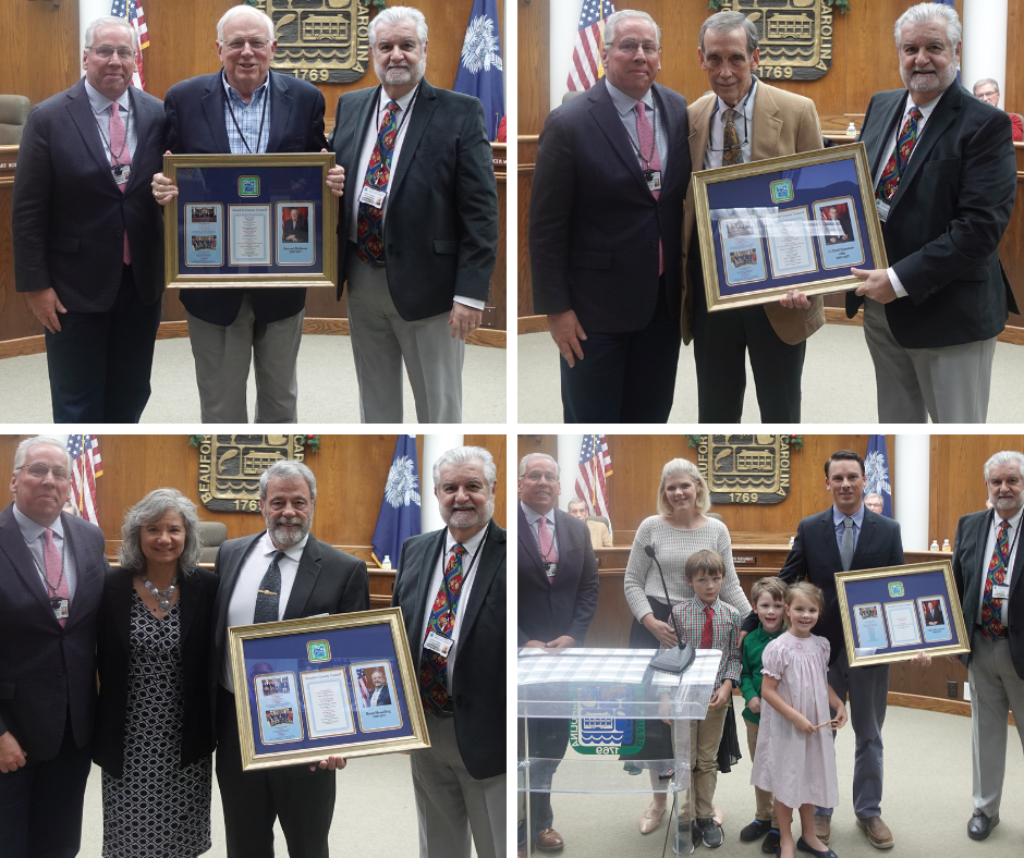 County Council Pays Tribute to Outgoing Council Members for Years of Service to Beaufort County