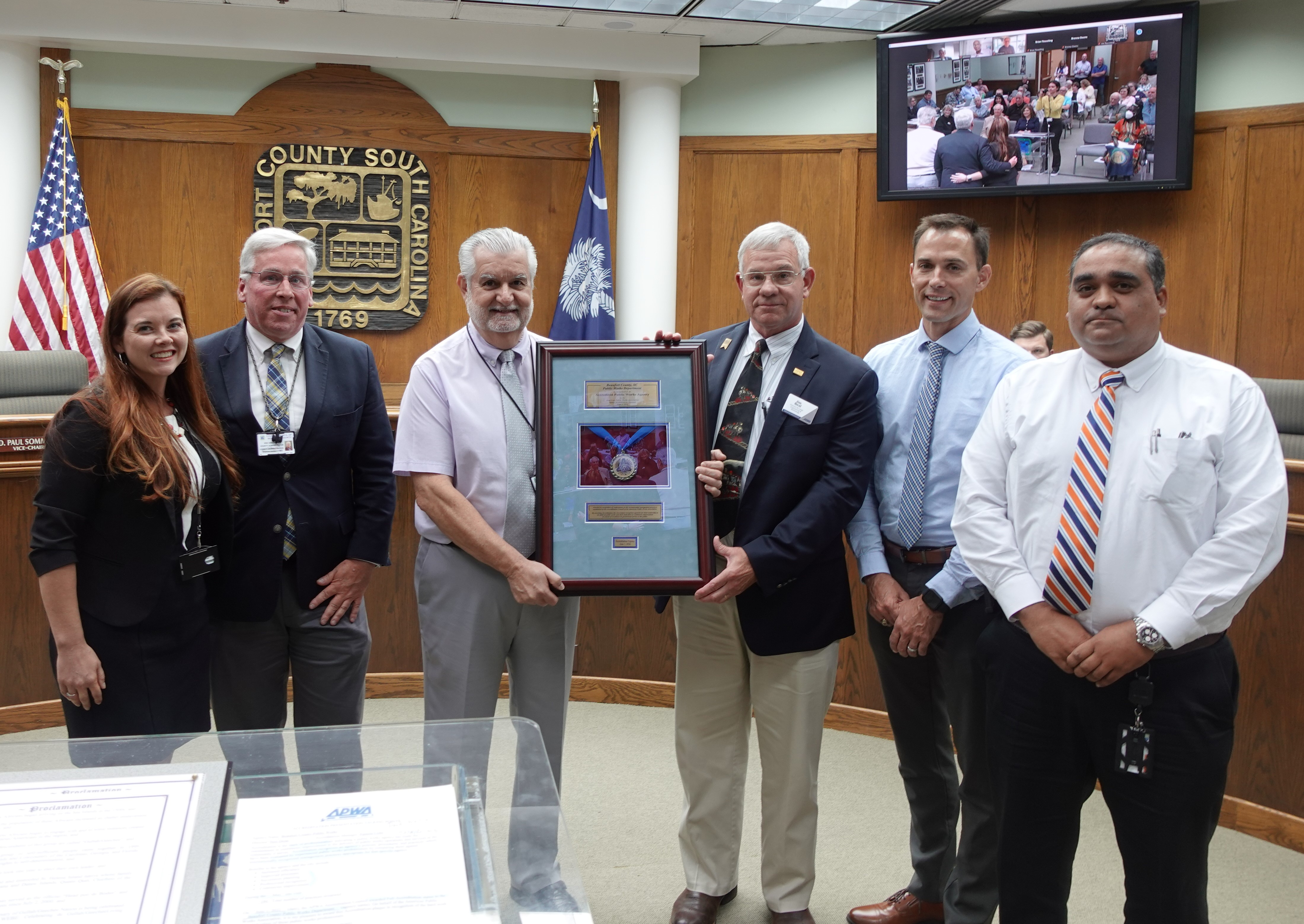 County Public Works Department  Earns National Accreditation;  Making Beaufort County Fourth in SC