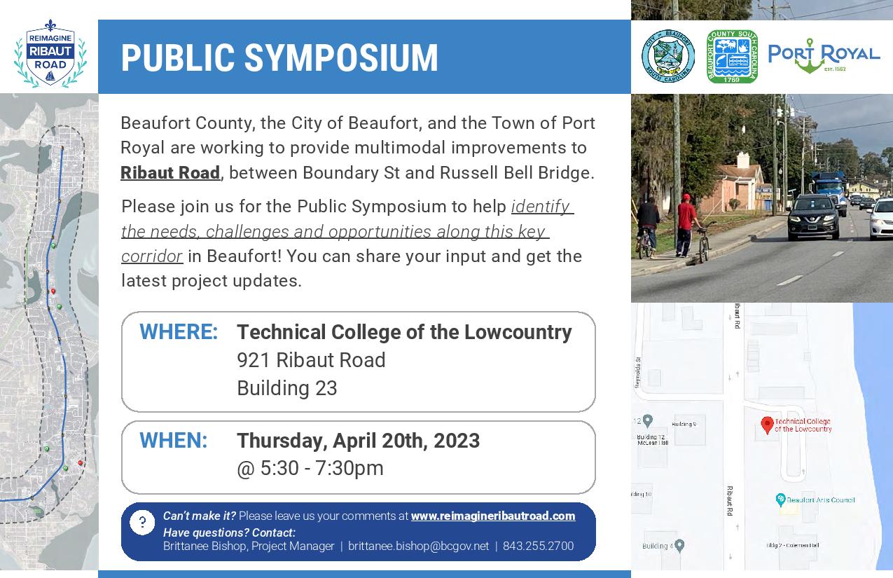 Beaufort County Hosting  Public Meeting to Discuss Reimagine Ribaut Road Project