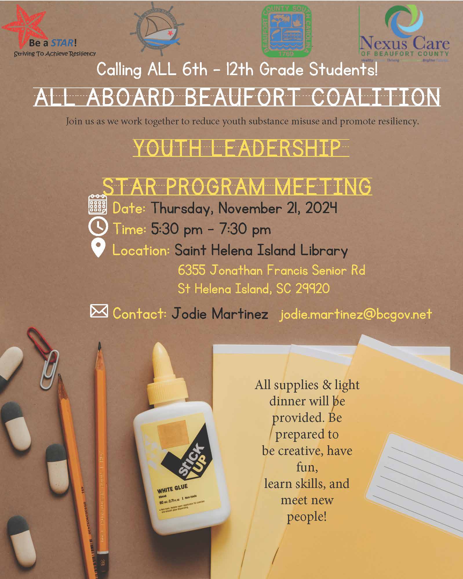 Nexus Care of Beaufort Hosts Another Youth Leadership STAR Program for 6th-12th Graders