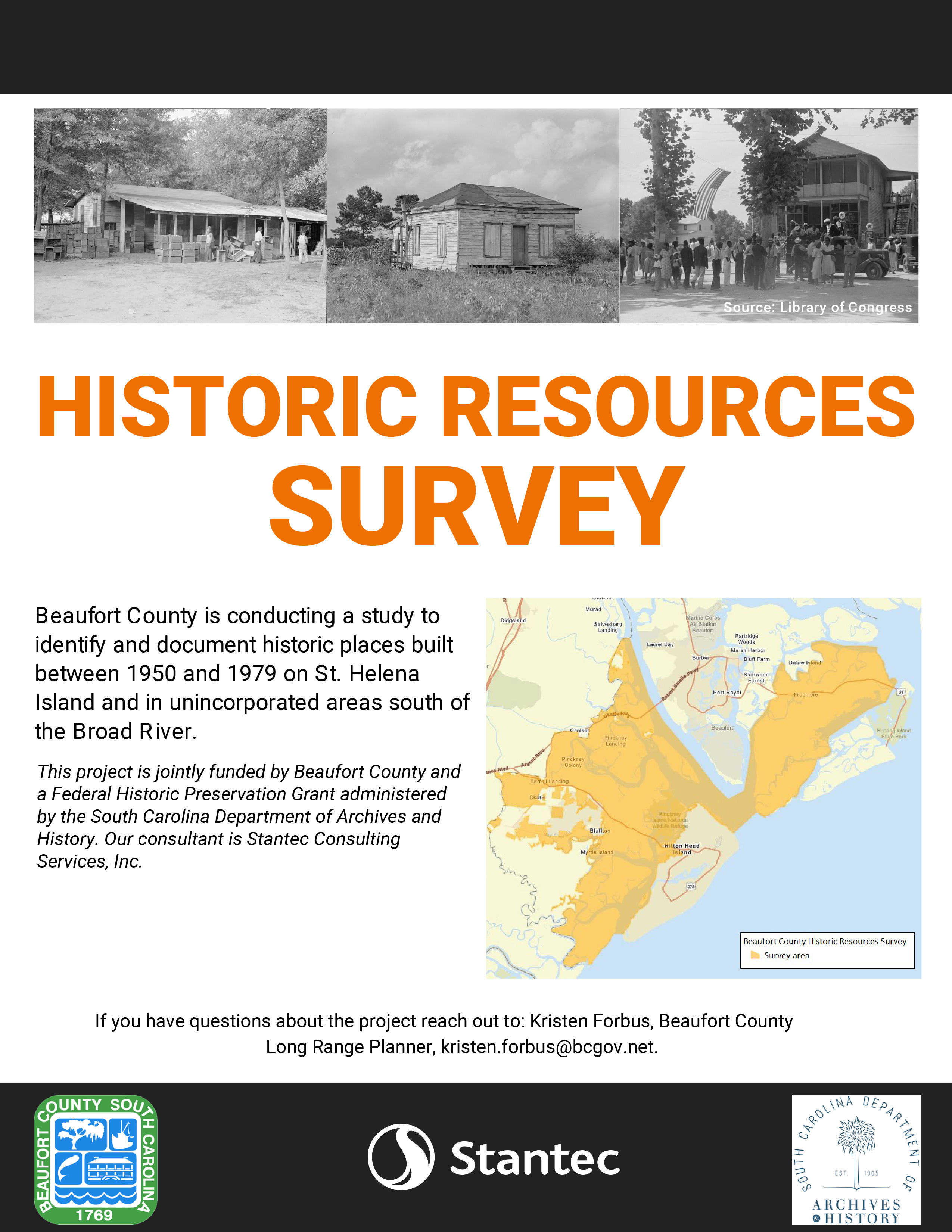 Reminder: Historic Resource Survey Deadline is Wednesday, April 24; Public Invited to Help Determine Historic Resources on St. Helena Island and South of the Broad