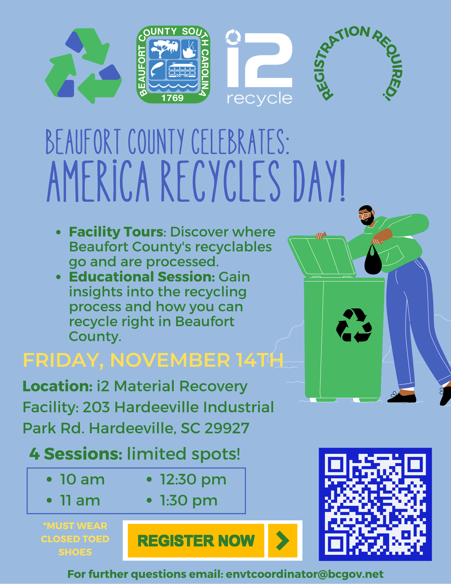 Beaufort Public Works Celebrates America Recycles Day with Recyclables Facility Tour