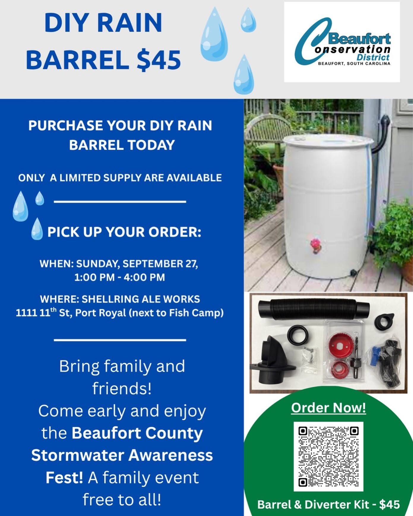 Rain barrel flyer