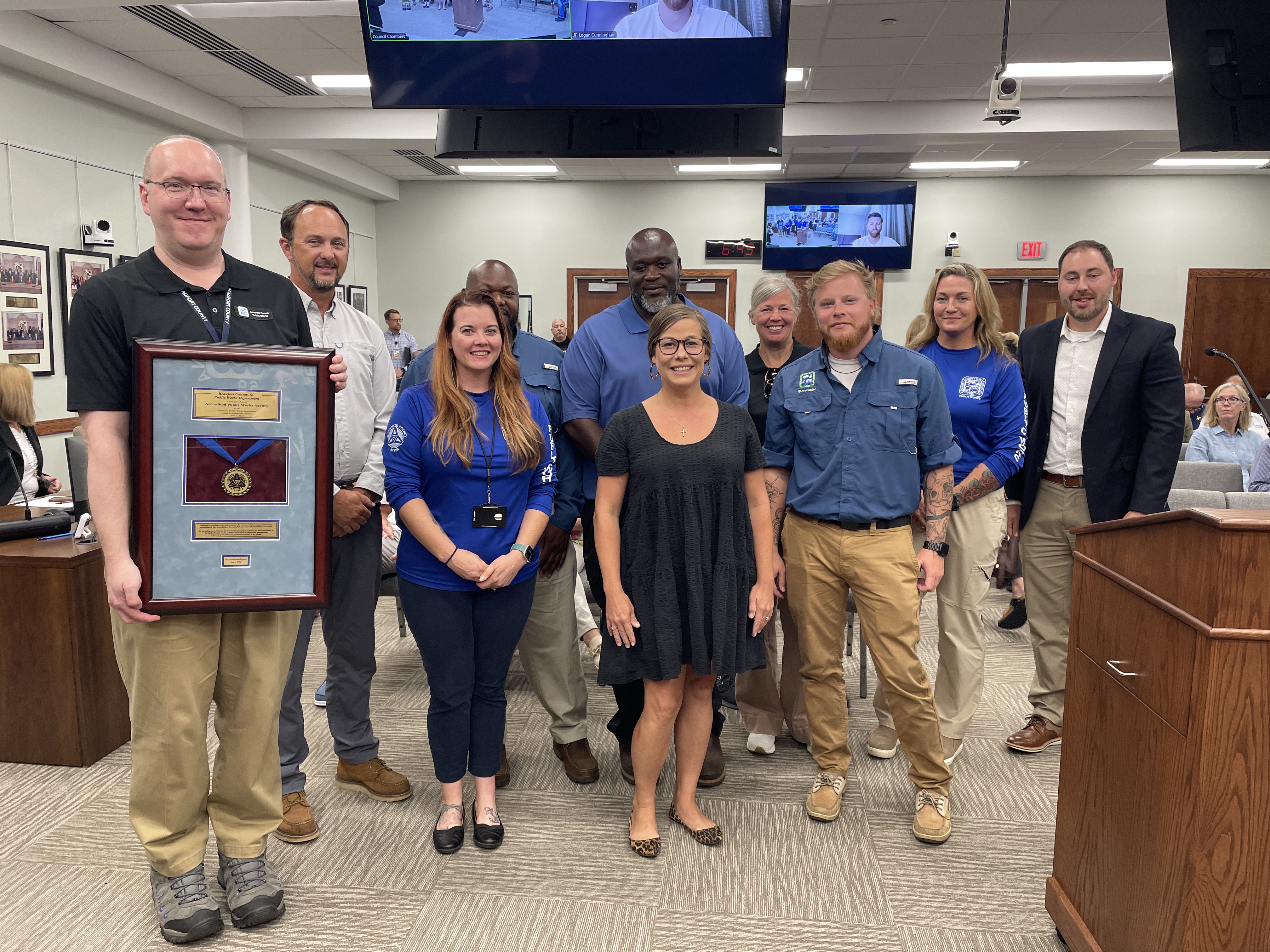 Public Works Accepts Award