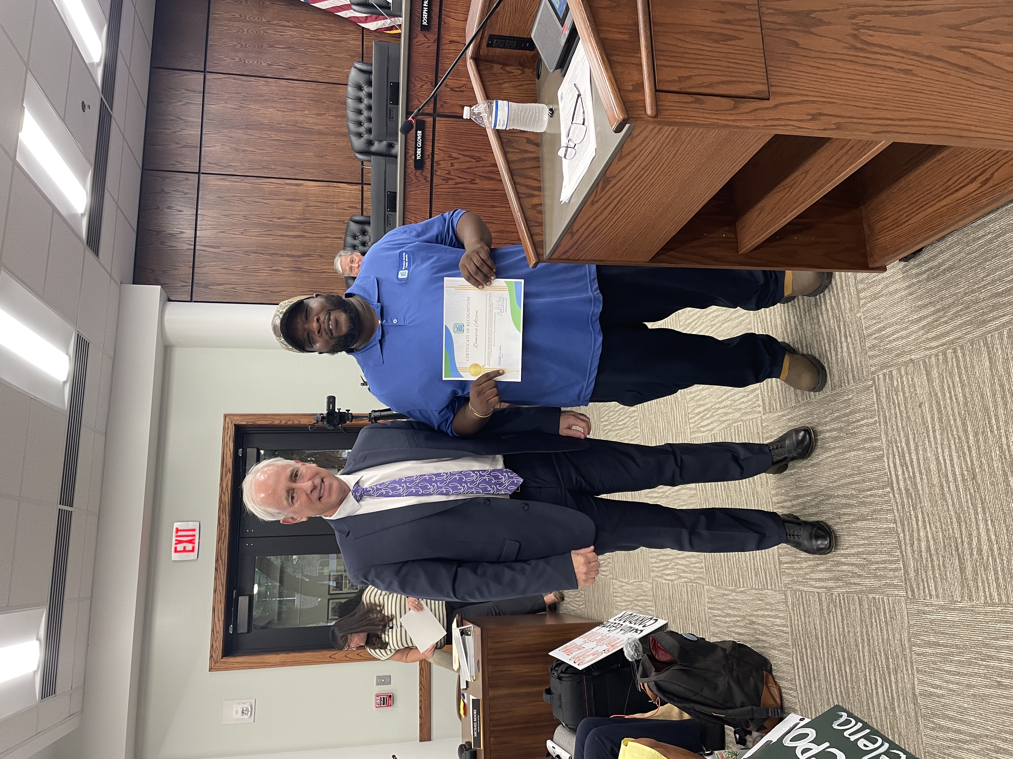 DeMario Alston, Foreman with Public Works Recognized for 20 Years of Service