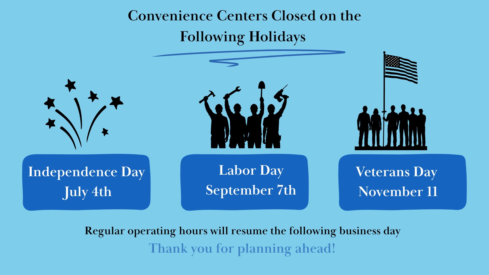 Beaufort County Convenience Center Holiday Closures, Spring 2026