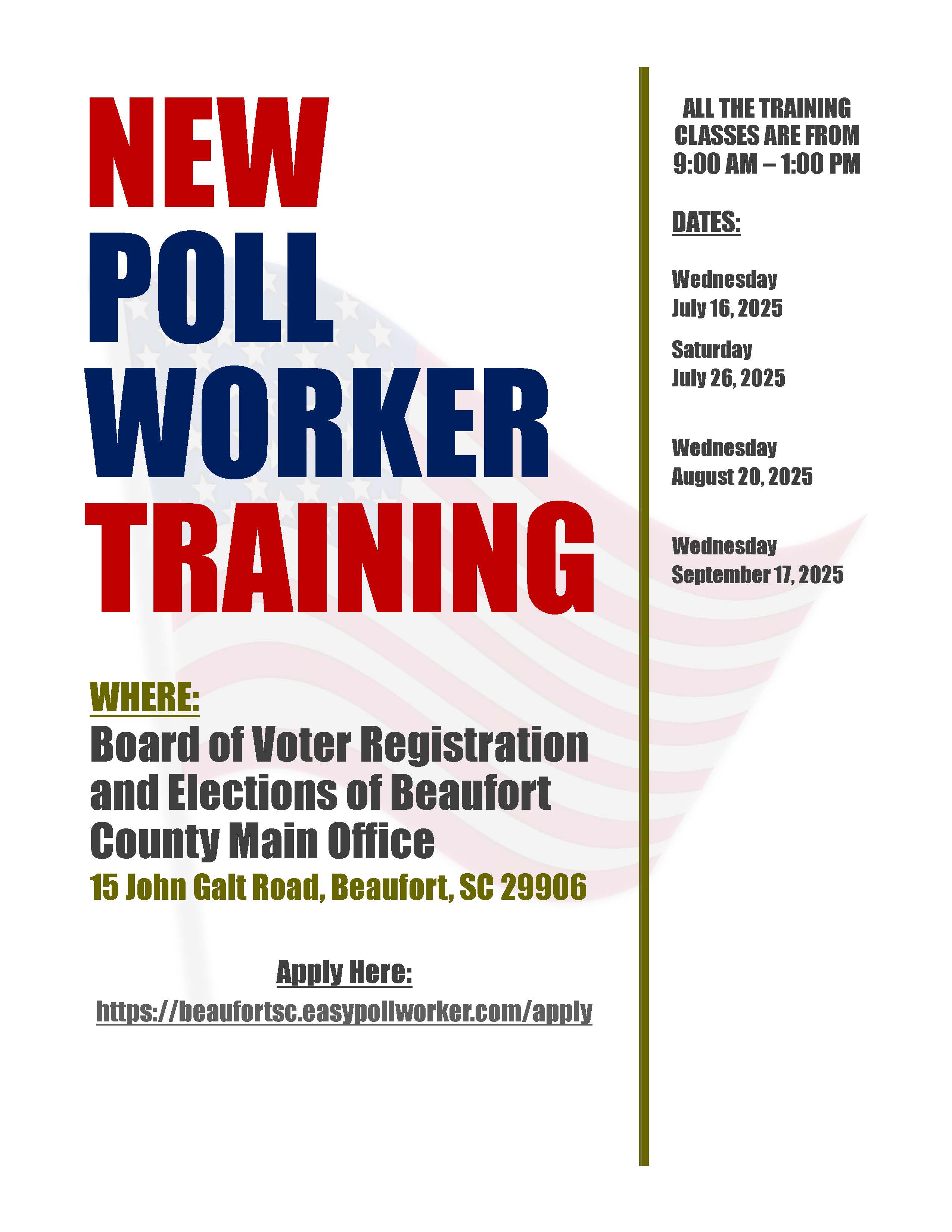 New Poll Worker Training